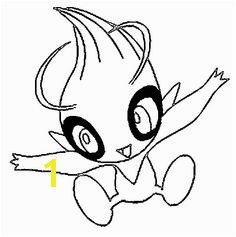 Coloring Pages Pokemon Drawing Celebi Printable coloring pages