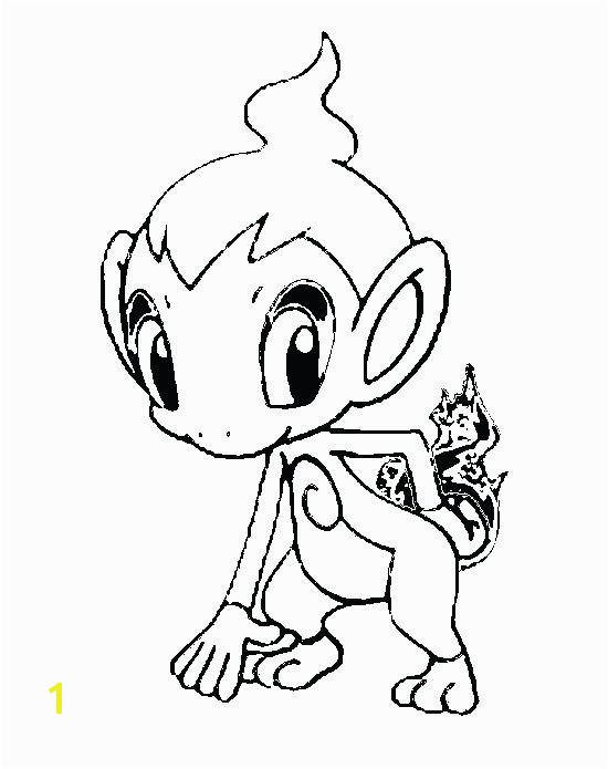 Chimchar Coloring Pages Free