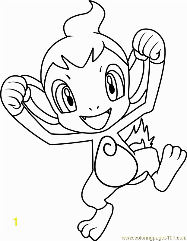 Chimchar Coloring Pages Chimchar Pokemon Coloring Page Free Pokémon Coloring Pages