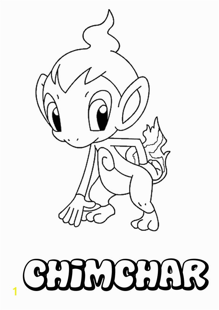 Chimchar Pokemon coloring page More Pokemon coloring sheets on hellokids