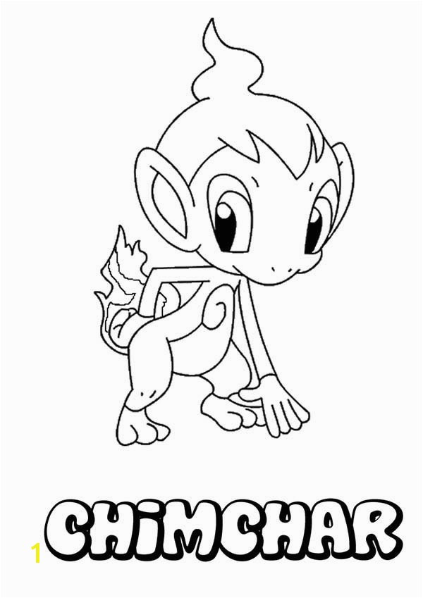 Pokemon Coloring Pages Chimchar Chiby Chimchar Pokemon Coloring Pages