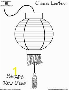 Chinese Lantern Coloring Sheet or Pattern