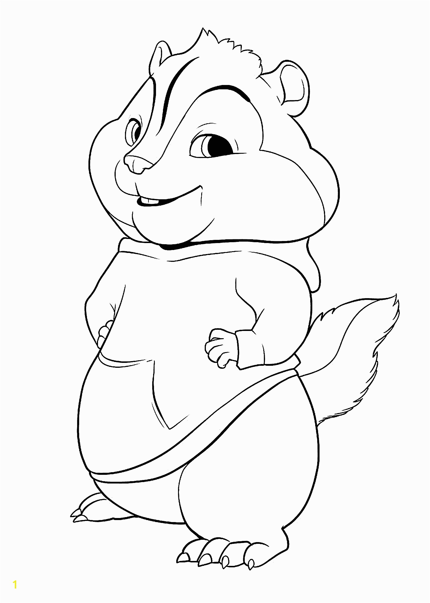 Chipettes Coloring Pages to Print theodore From Alvin and the Chipmunks Coloring Pages for Kids