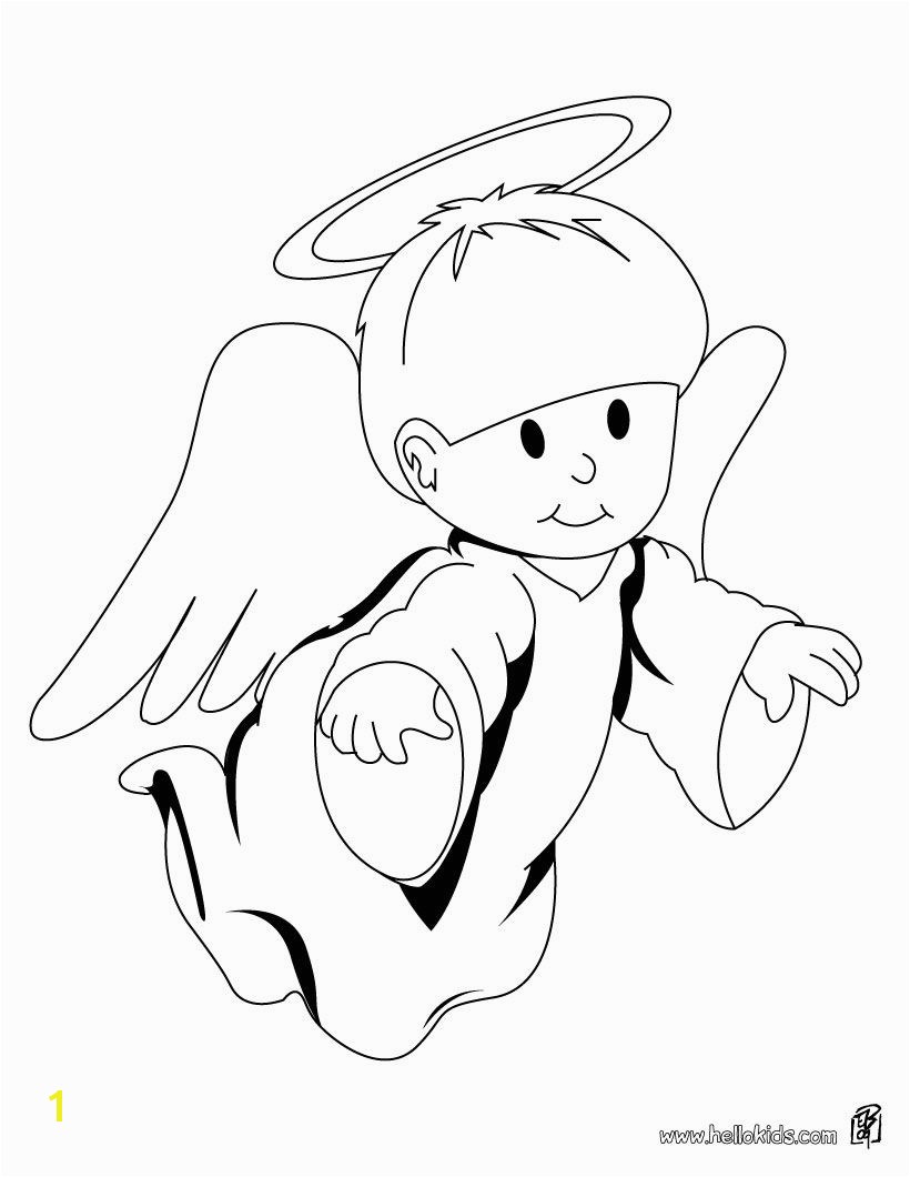 Christmas Angel Coloring Pages Image Detail for Cute Angel Coloring Page Christmas Angel