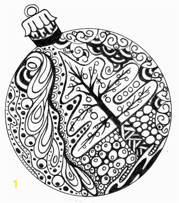 Christmas Printable Coloring Page ornament