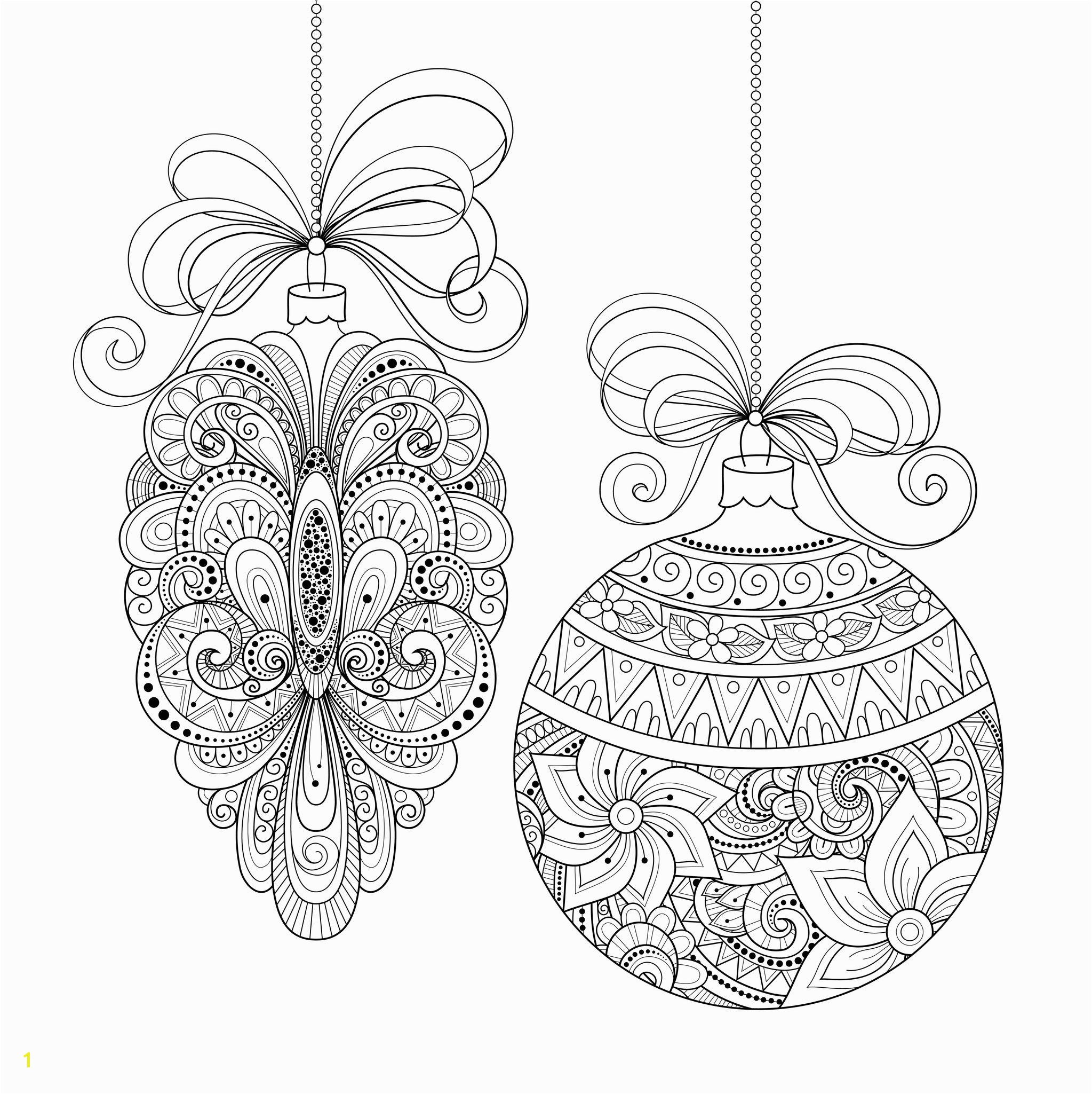 Christmas ornaments use this coloring page to make your own greeting cards