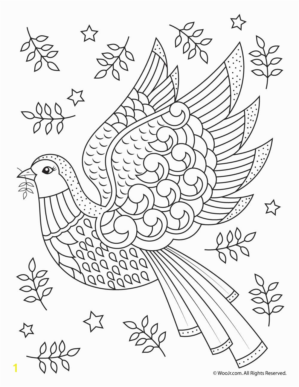 Printable Christmas Adult Coloring Pages Adult Coloring Page Christmas Dove