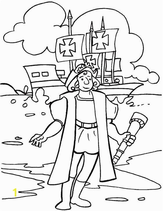 Christopher Columbus coloring page