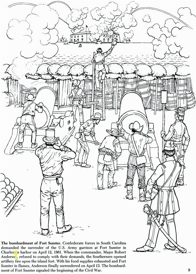 Civil War Coloring Pages Pdf Dover History Coloring Books Story the Civil War Coloring Book