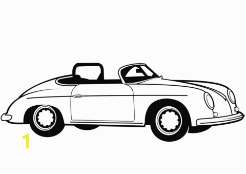 Classic Car Coloring Pages Classic Convertible Car Coloring Page