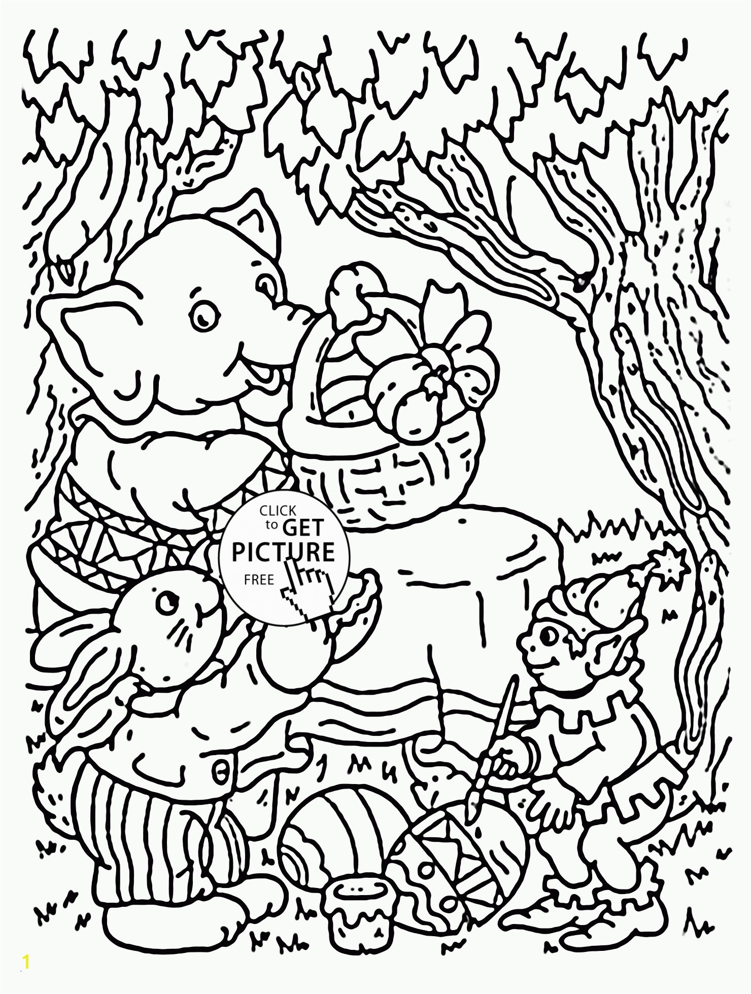 Easter In the forest Coloring Page for Kids Coloring Pages Color Page New Children Colouring