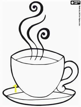 Hot Chocolate Mug Coloring Page