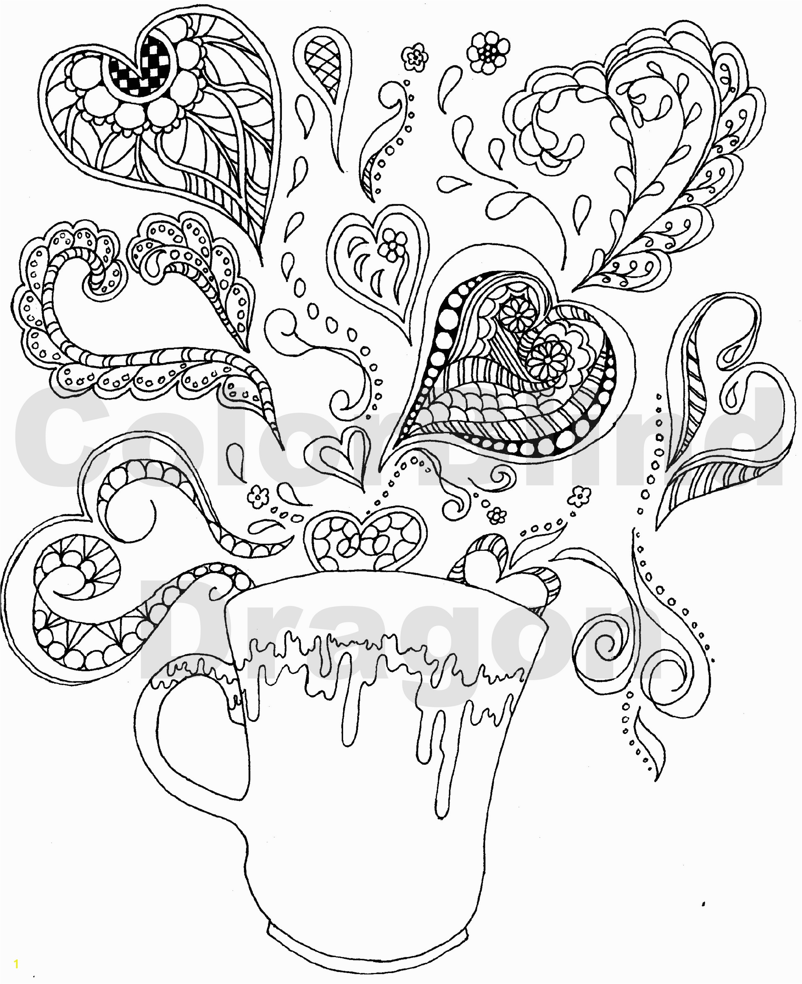 Coloring Pages Hearts with Ribbons Unique Awesome Coloring Page for Adult Od Kids Simple Floral Heart with Ruva