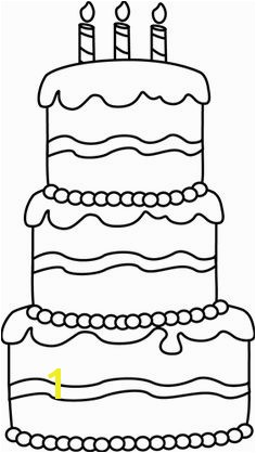 Black and White Big Birthday Cake Clip Art Black and White Big Birthday Cake Image
