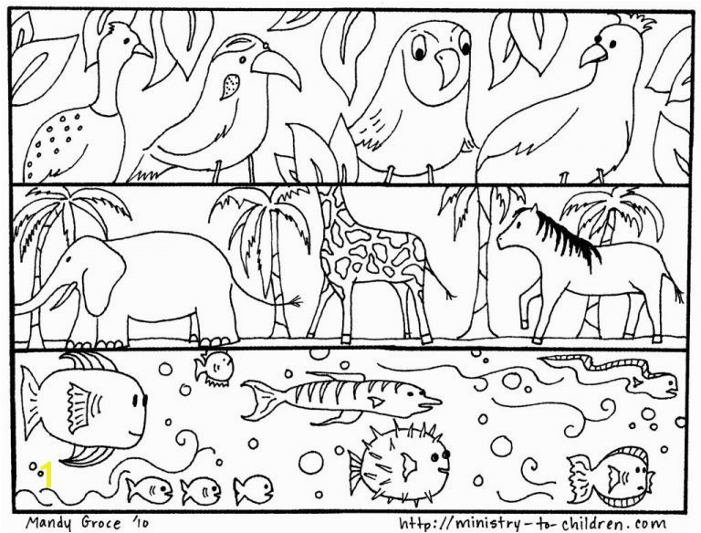 Animal Coloring Page Luxury Coloring Page God Created Animals Best Creation Pages Made the Animal