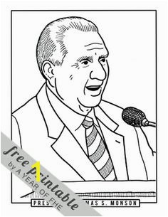 President Monson coloring page