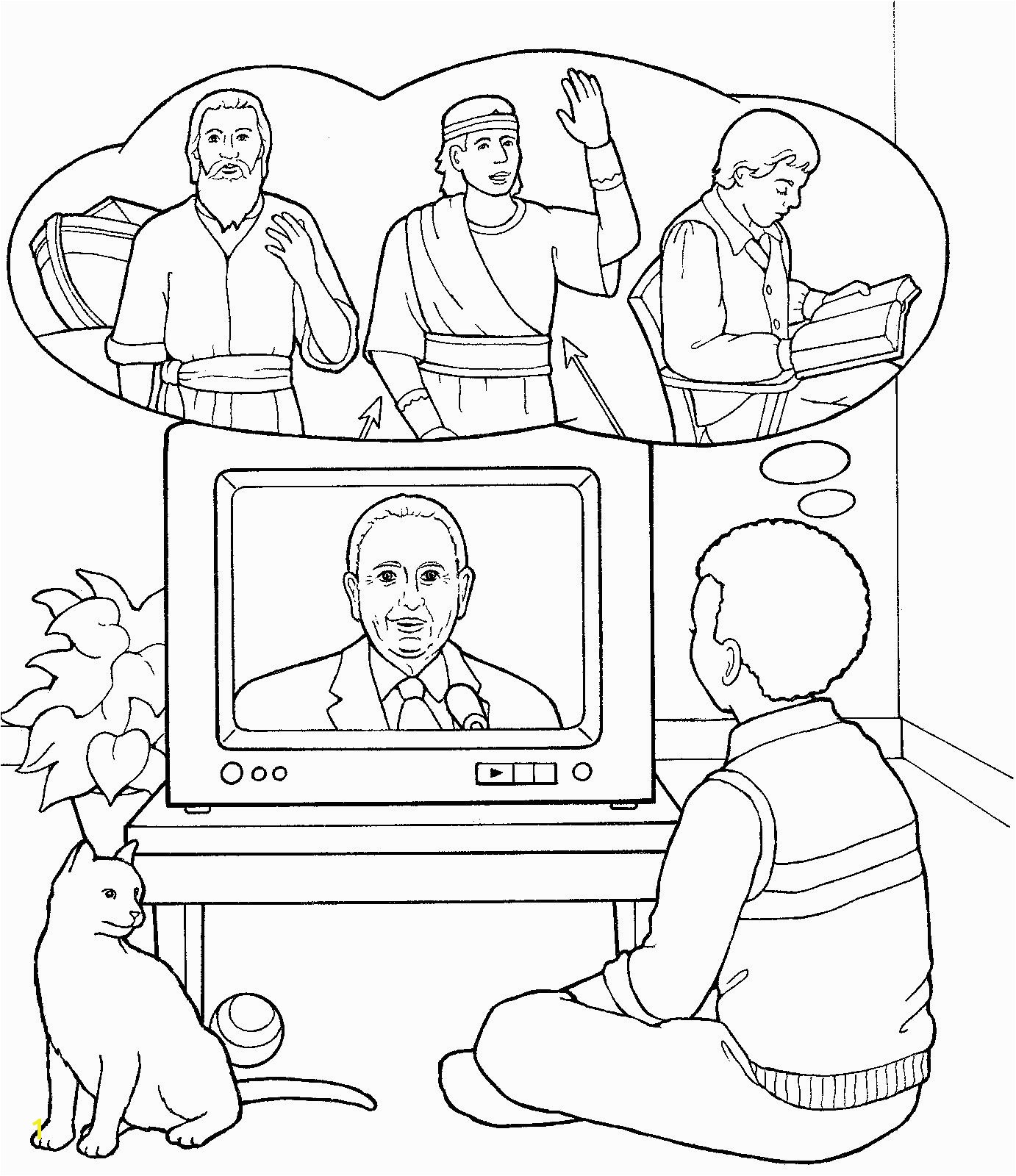 Monson during General Conference Children s Coloring Page from lds ldsprimary