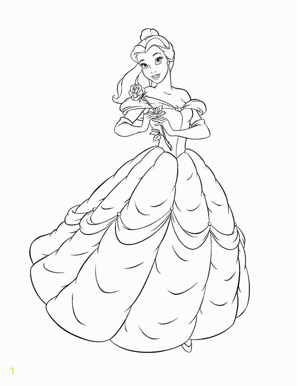 Coloring Pages Belle Princess Free Printable Belle Coloring Pages for Kids