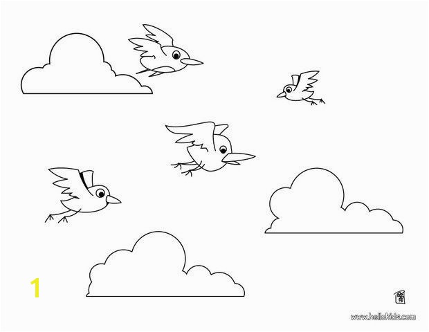 Flying birds coloring page Nice bird coloring sheet More original content on hellokids