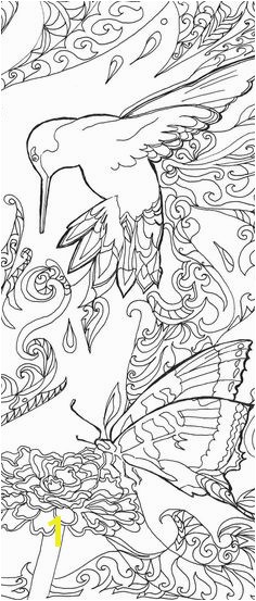 Printable coloring pages Adult Coloring book Hummingbird Colibri Art Hand Drawn…