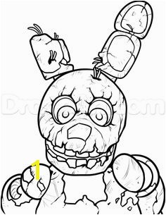 Coloring Pages Five Nights at Freddy S 3 How to Draw Freddy Fazbear Easy Step 7 Crafts Pinterest