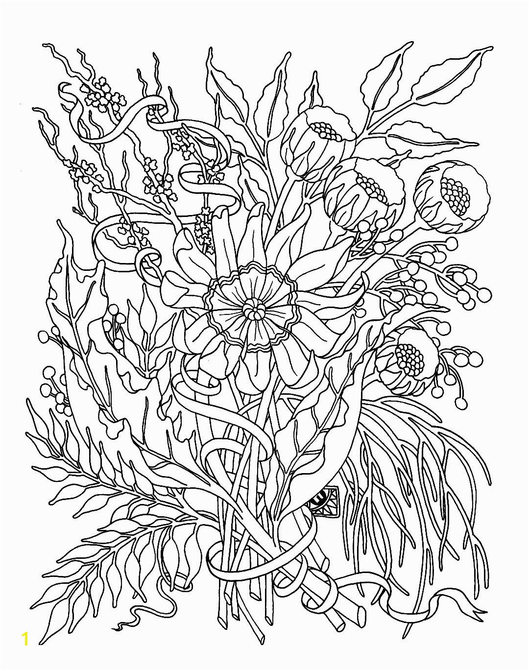 Free coloring page coloring for adult flowers garden Still some beautiful flowers of the garden to color but do not be fooled by their beauty