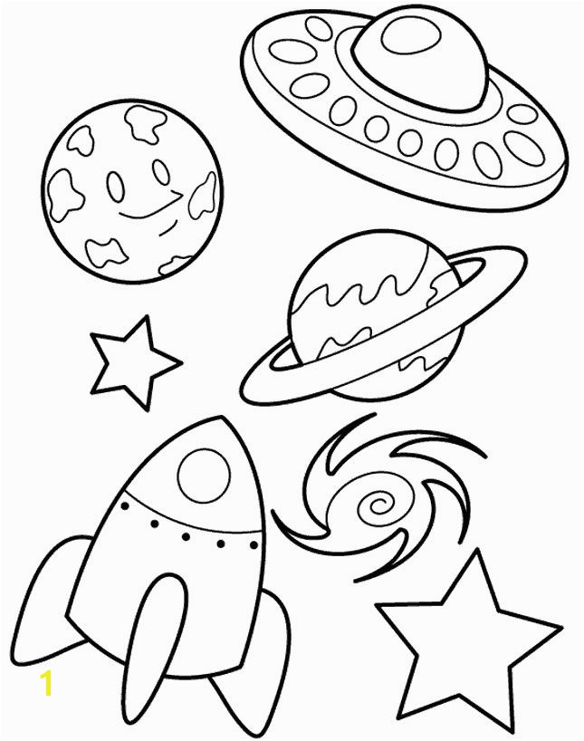 Space rocket planets coloring page for kids Página para colorear el epsacio planetas y cohete VBS Space Themed Pinterest