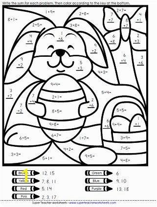 Coloring Pages for Grade 4 Easter Color by Numbers Subtraction for K Google Search