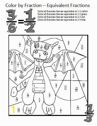 Coloring Pages for Grade 4 Equivalent Fractions Worksheets Ese Coloring Sheets Make