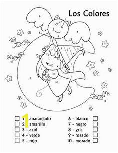 Coloring Pages for Spanish Class Los Colores Spanish Colors Color by Number butterfly Worksheet