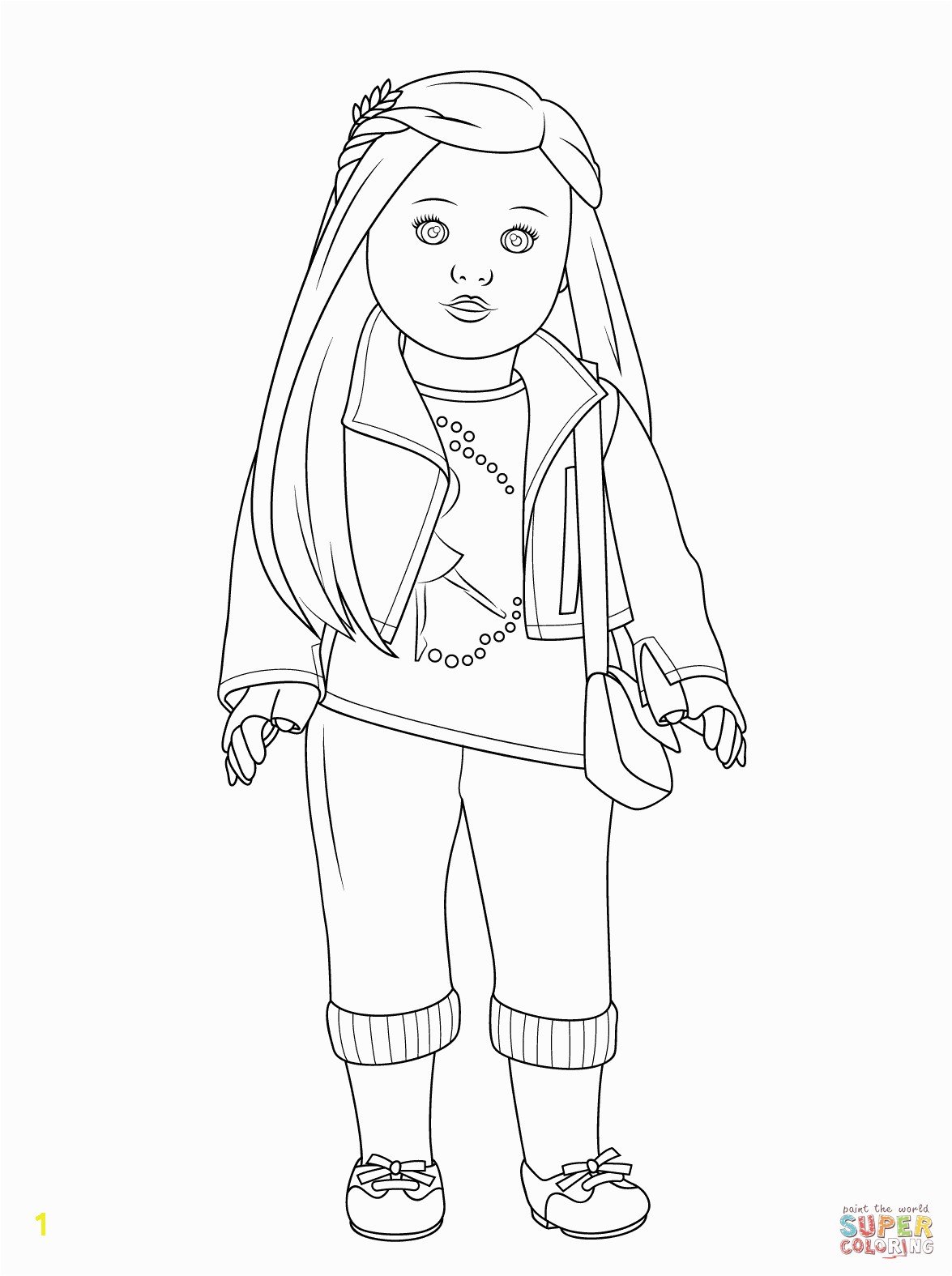 Coloring Pages Girl American Girl Coloring Pages