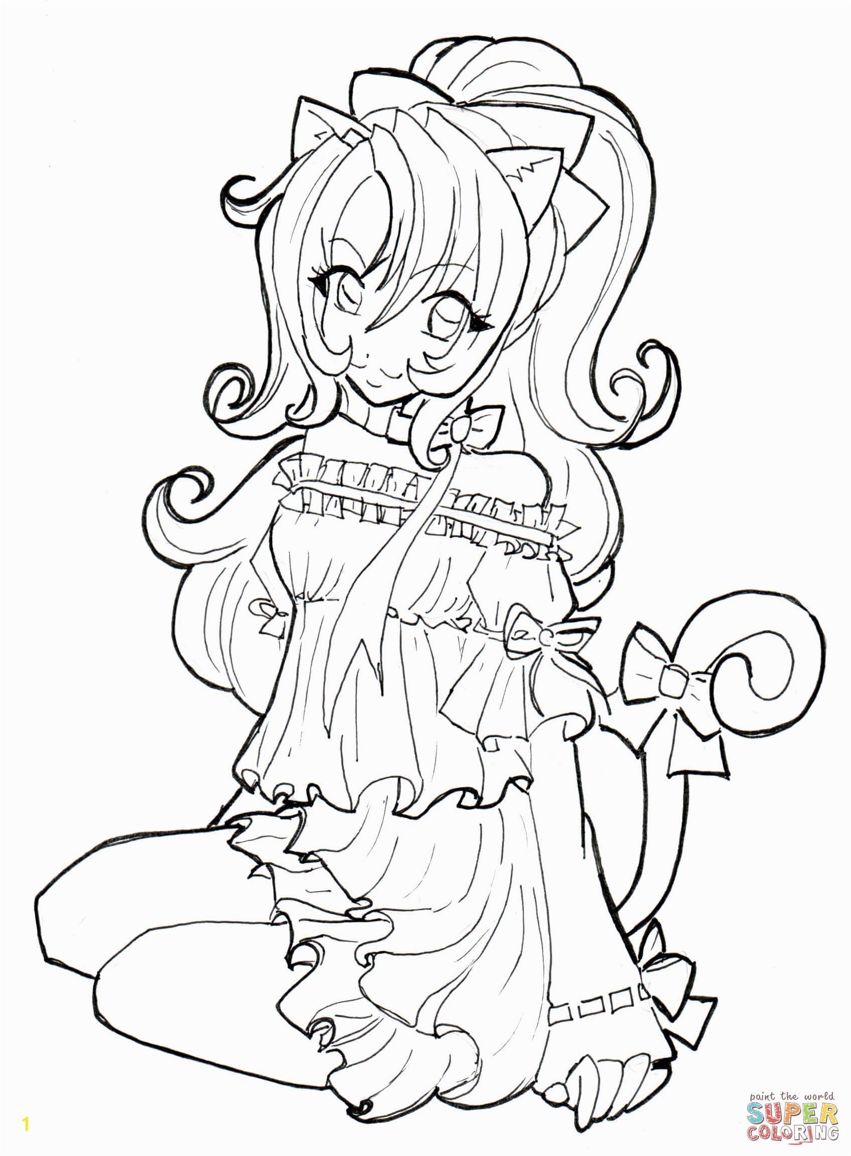 Coloring Pages Girl Anime Girls Coloring Pages