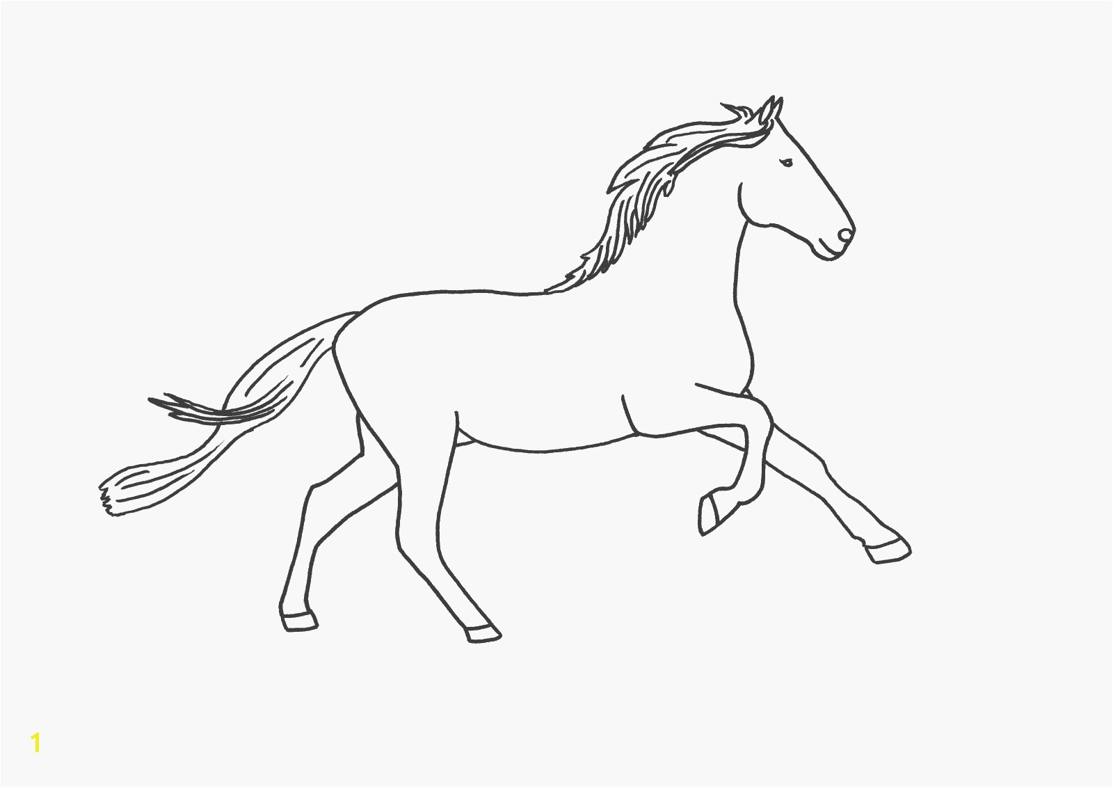 Horse running coloring pages