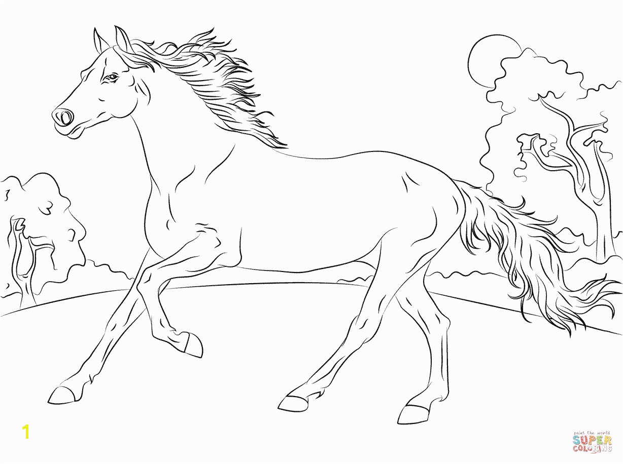 Coloring Pages Horses Running Horses Coloring Pages