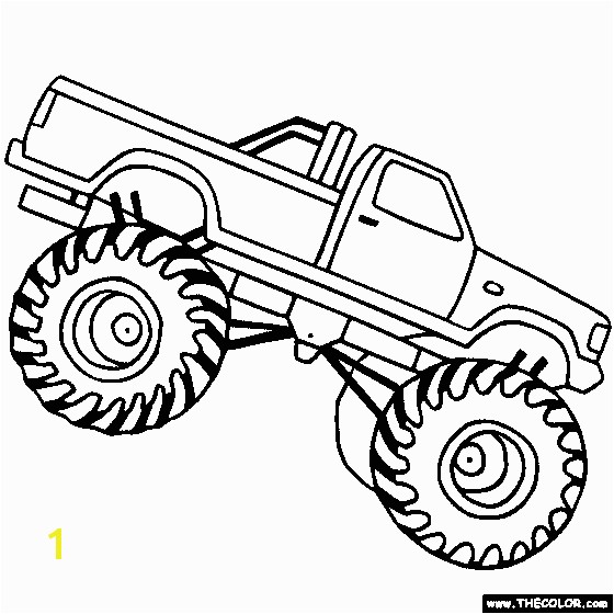 Design your own monster truck color pages