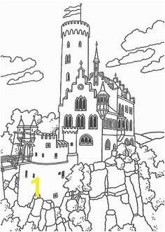Castle Germany Burg Lichtenstein Coloring Pages