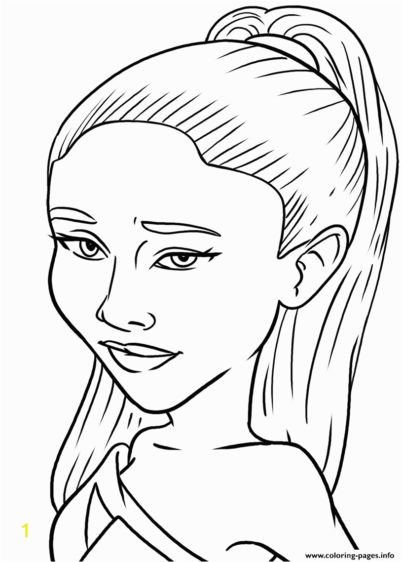 Ariana Grande Funny coloring pages