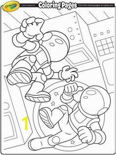 Space Astronauts Coloring Page