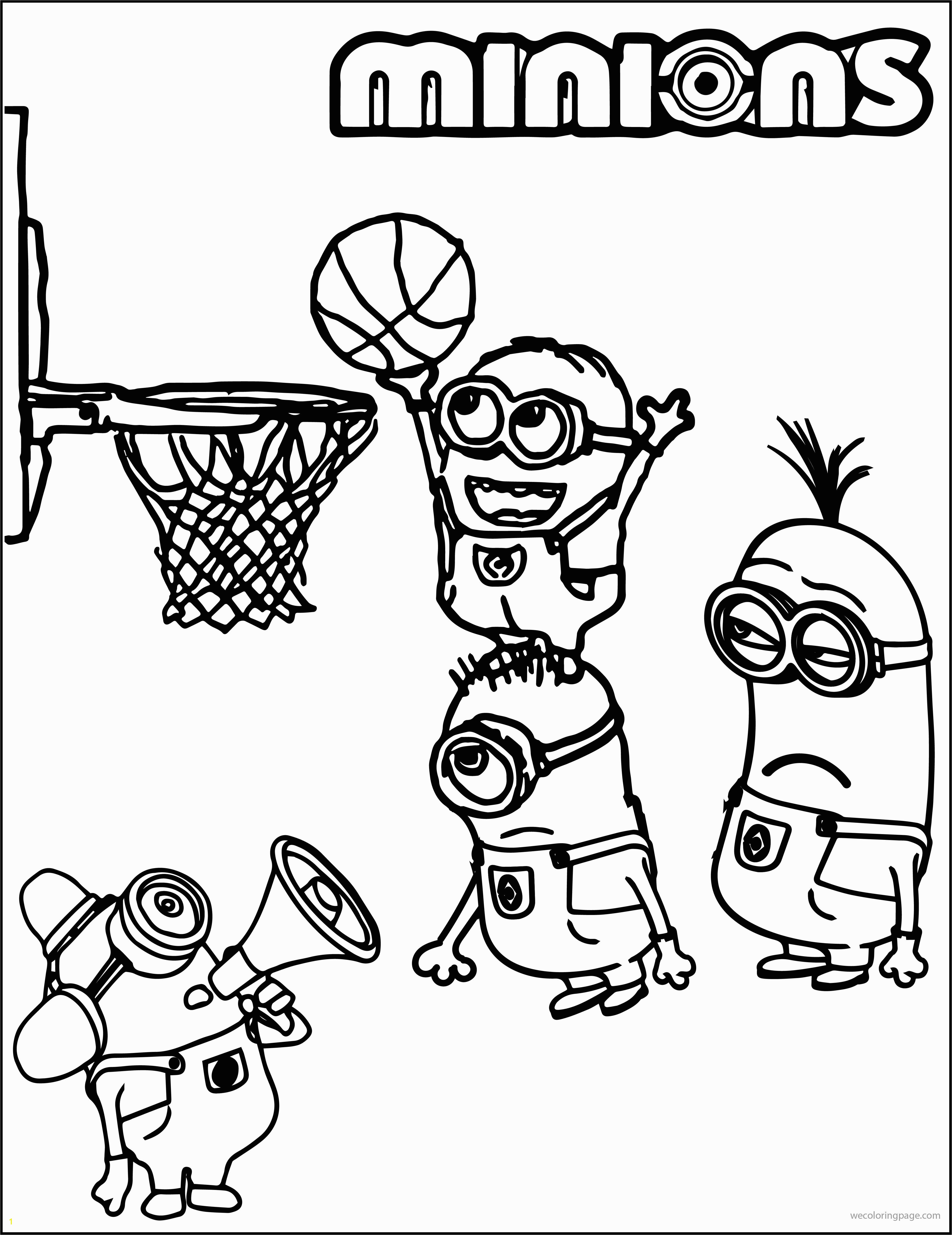 Minion Playing Basketball Coloring Pages
