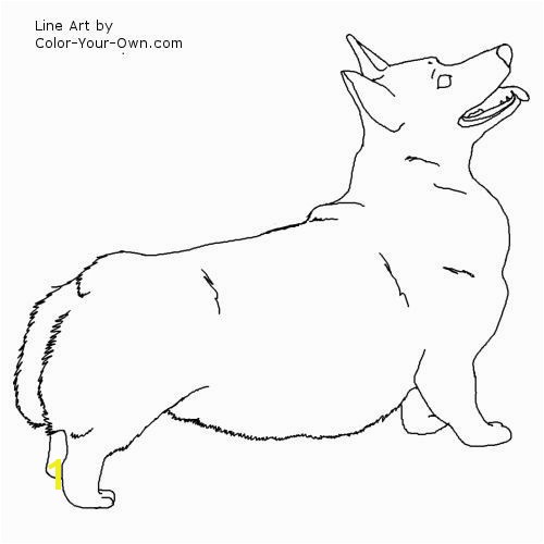 Pembroke Corgi Coloring Page