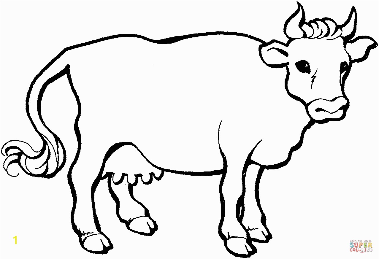 Coloring Pages Of Cows Free Printable Unique Cow Coloring Sheet Collection