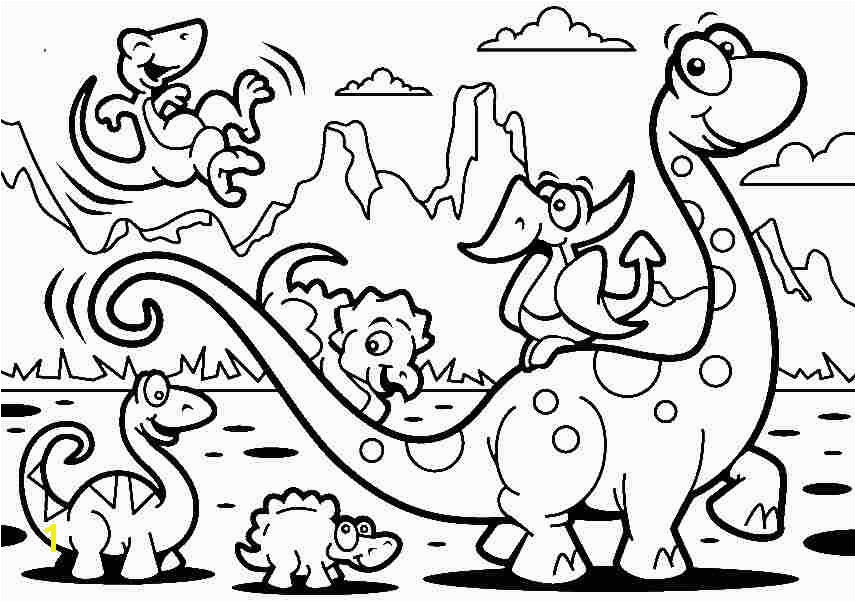 Free Coloring Sheets Animal Cartoon Dinosaurs For Kids & Boys