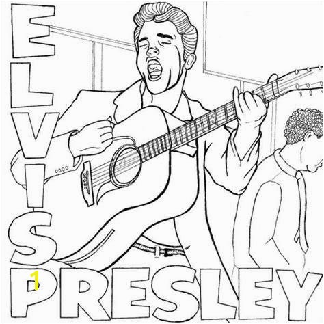 Elvis Presley Coloring Pages Democraciaejustica Inspiration Elvis Coloring Pages