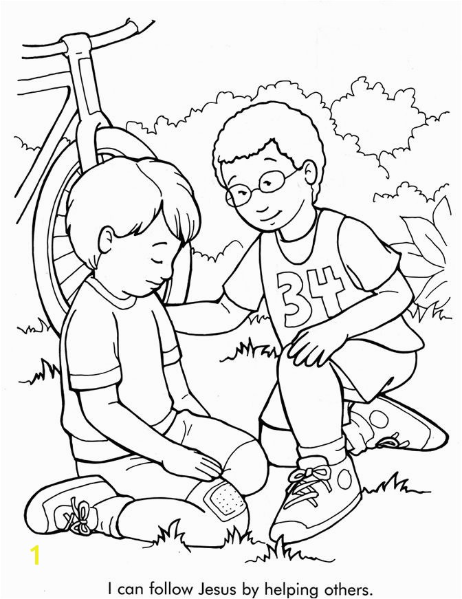 Coloring Pages Of Helping Others Helping Others Sunday Schoo Coloring Page