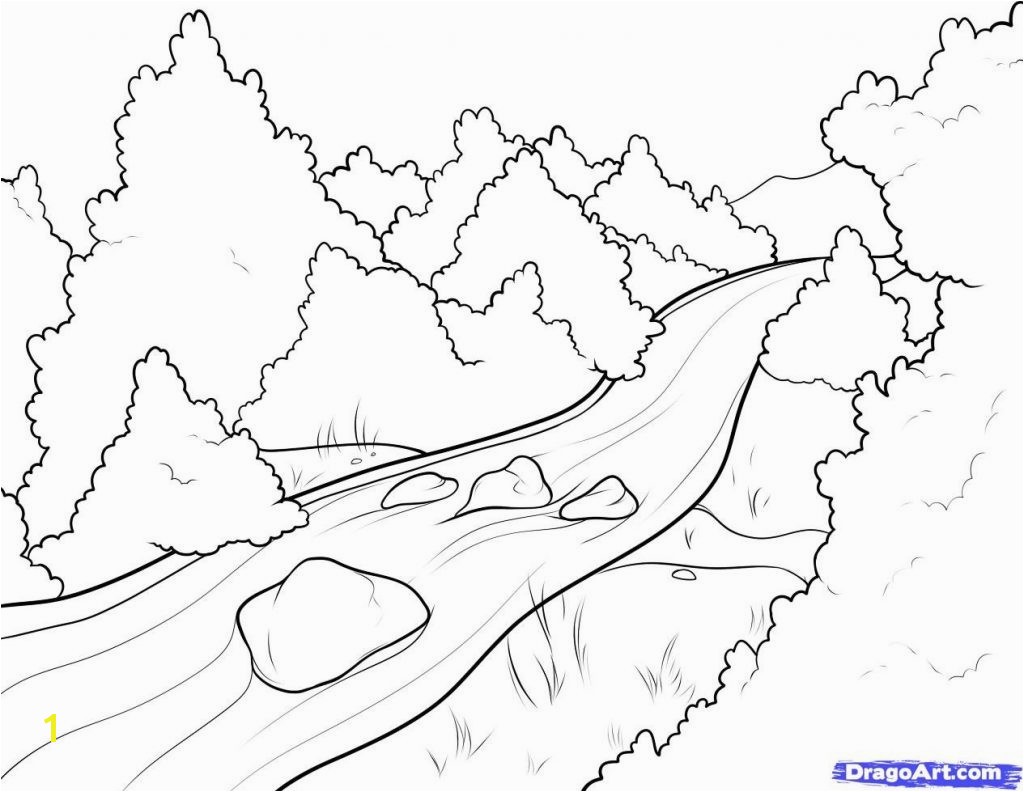 Reliable Coloring Pages Rivers Perfect Page A River Scene Best s 1024792 4