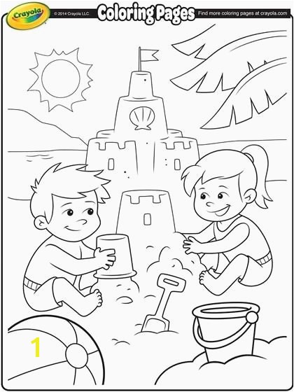 Beach Coloring Best Color Your Dream Sand Castle with This Summer Coloring Page