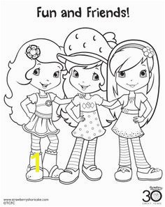 12 Strawberry Shortcake Birthday Party Printable Coloring Pages