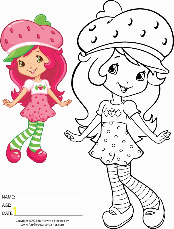 Coloring Pages Of Strawberry Shortcake and Her Friends Strawberry Shortcake Coloring Pages to Print for Free 7814 606