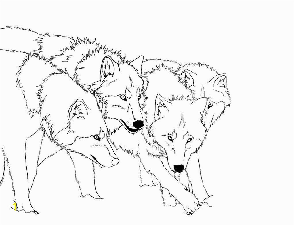 Realistic Wolf Coloring Pages