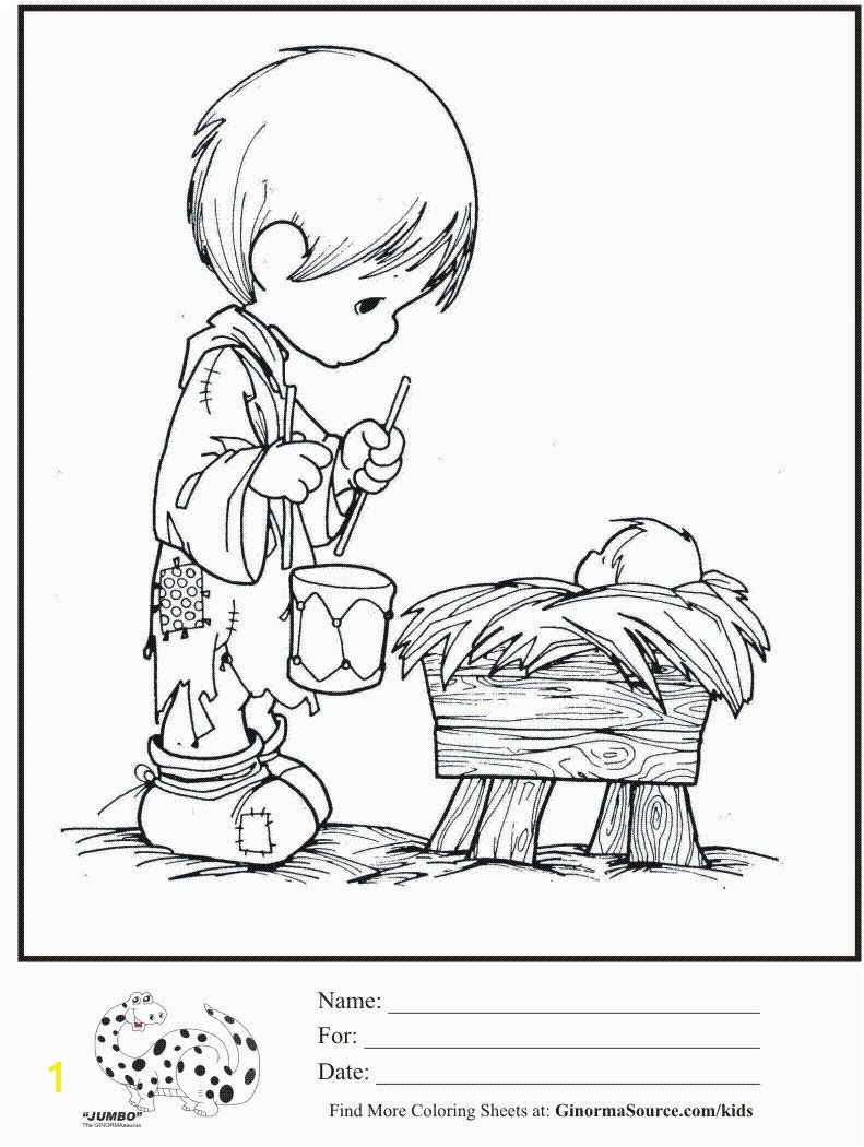 Coloring Pages Precious Moments Kids Coloring Page Precious Moments Little Drummer Boy Baby Jesus